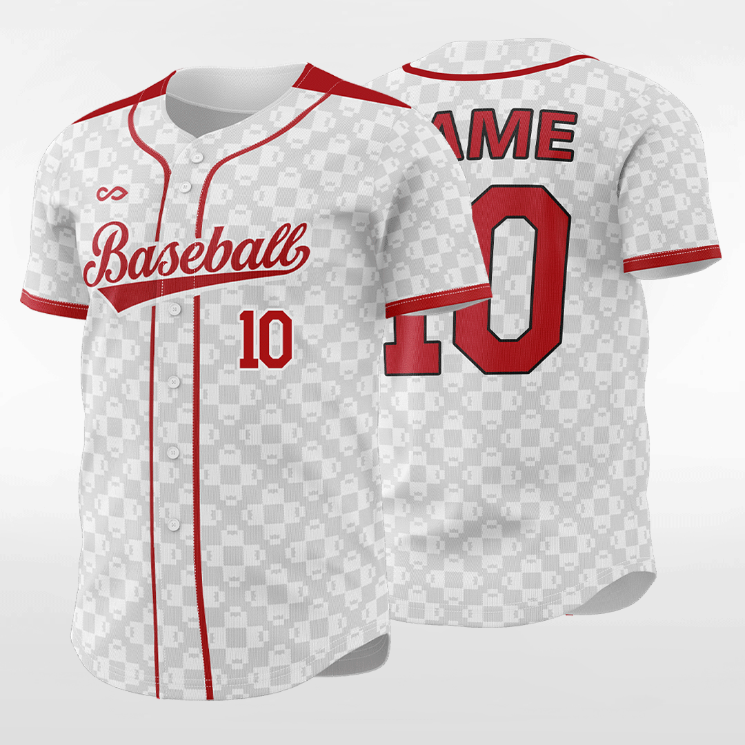 XTeamwear Savior - Customized Men's Sublimated Button Down Baseball Jersey Red / XXL