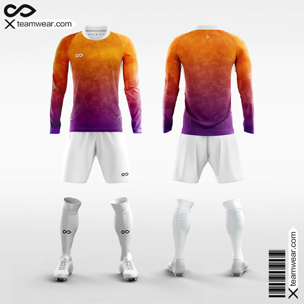 Design 34/Purple and Orange Soccer Kit