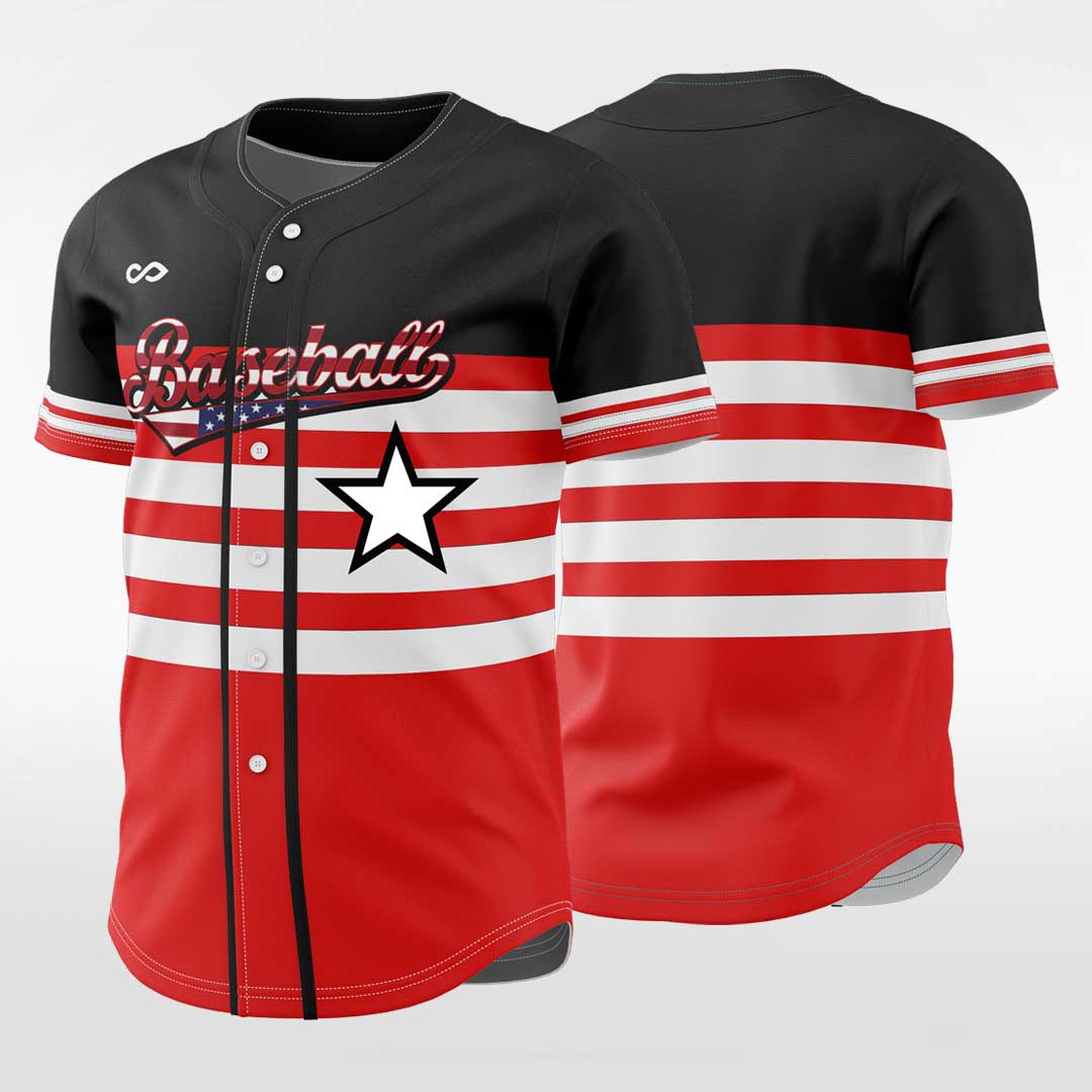 Tomorrow's Stars-Custom Sublimated Button Down Baseball Jersey-XTeamwear