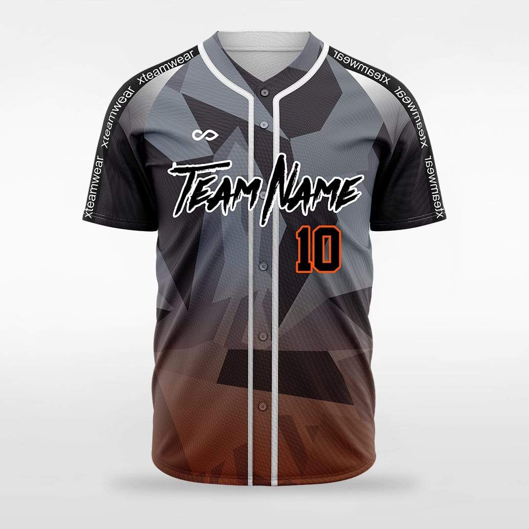 Black Square-Custom Sublimated Button Down Baseball Jersey-XTeamwear