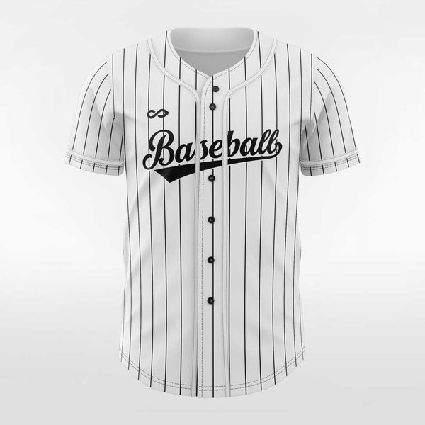 Youth Pin-Stripe Sublimated Button Down Baseball Jersey