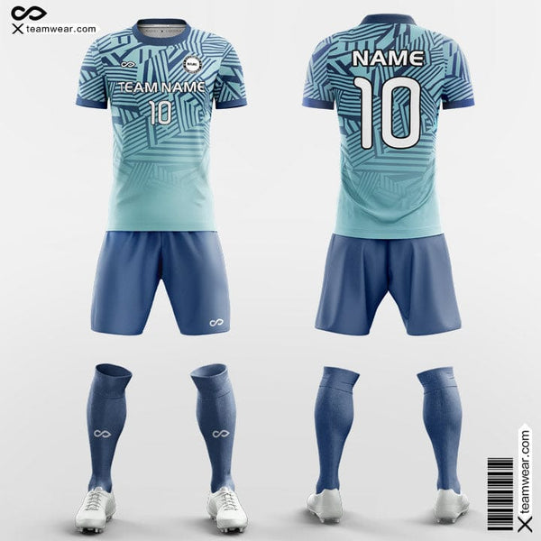 Cool Gradient - Custom Womens Soccer Jerseys Design Blue-XTeamwear