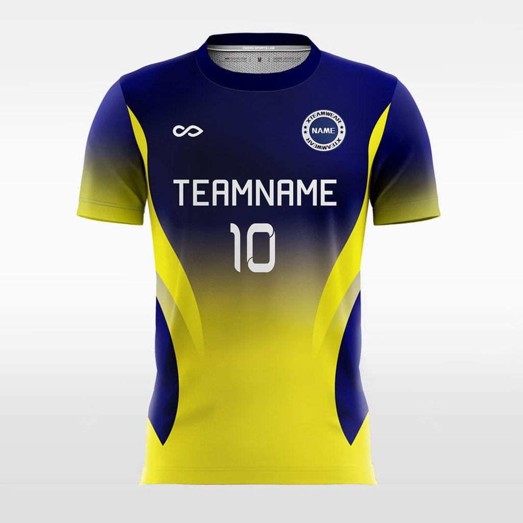 Blue and Yellow Gradient - Custom Kids Soccer Jerseys Design – XTeamwear