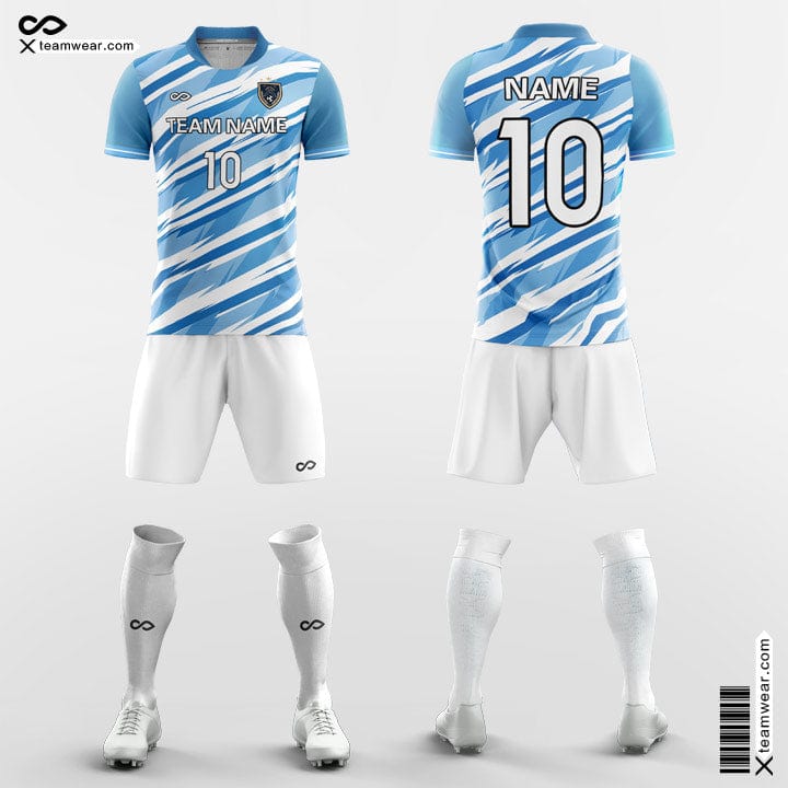 Blue Stripe - Custom Soccer Jerseys Kit Sublimated for Academy-XTeamwear