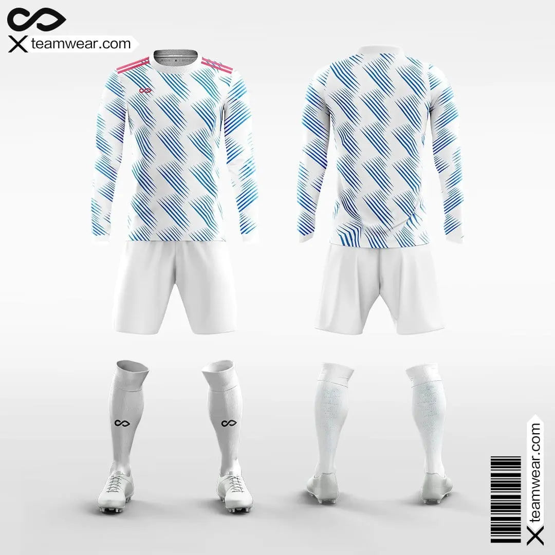 Cikers Sports 非黑五 Blue / S Retro - Men's Sublimated Long Sleeve Football Kit