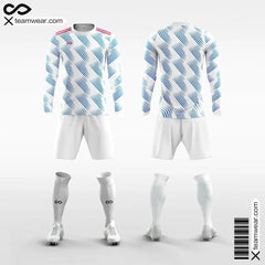 Cikers Sports 非黑五 Blue / S Retro - Men's Sublimated Long Sleeve Football Kit
