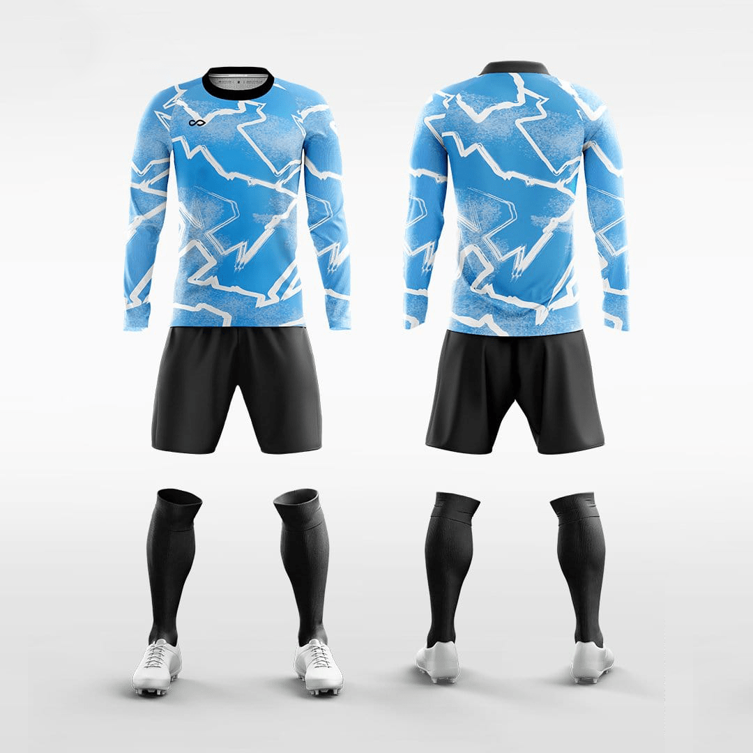 Cikers Sports 非黑五 Blue / XXXS Pop Camouflage Style4- Kids Sublimated Long Sleeve Football Kit