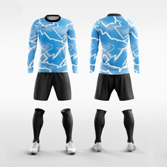 Cikers Sports 非黑五 Blue / XXXS Pop Camouflage Style4- Kids Sublimated Long Sleeve Football Kit