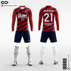 Cikers Sports 非黑五 Red / S Thorn - Men's Sublimated Long Sleeve Football Kit
