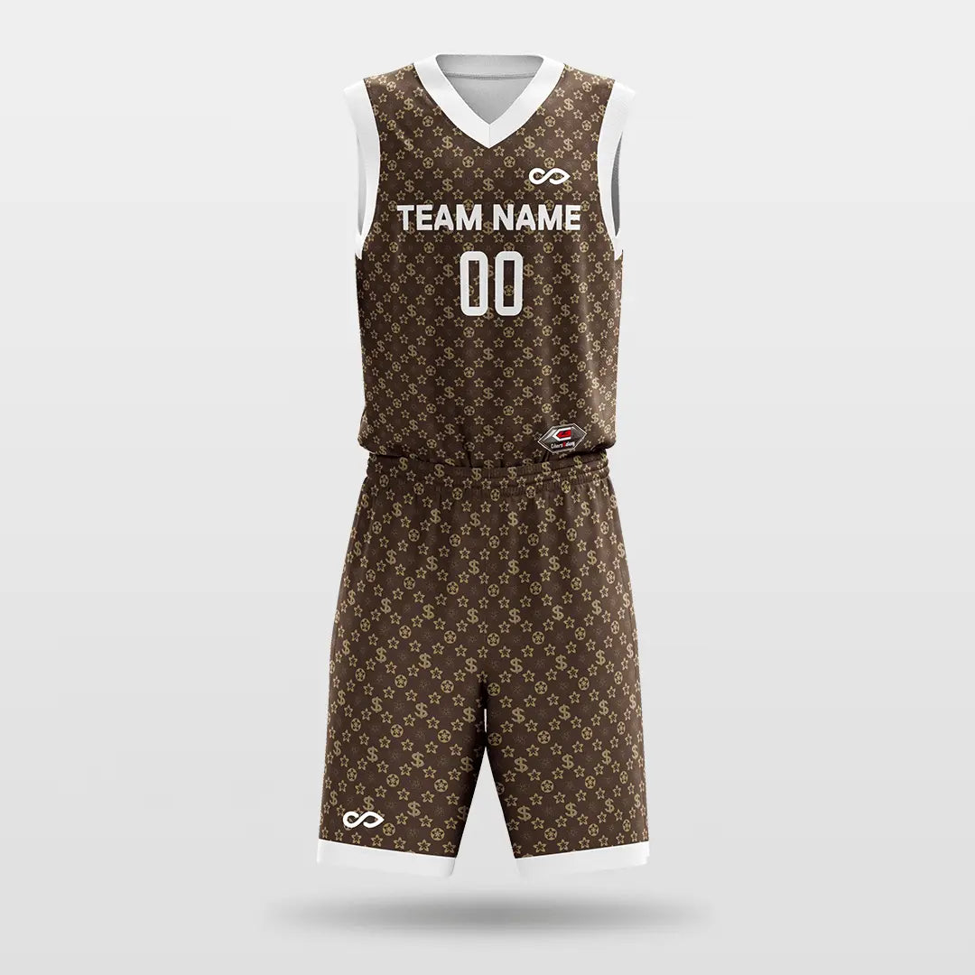 Cikers Sports Basketball Jersey Brown / S Rich Peanuts - Customized Sublimated Basketball Set
