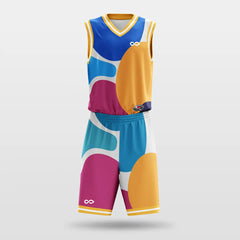 Cikers Sports Basketball Jersey Rainbow candy - Customized Sublimated Basketball Set