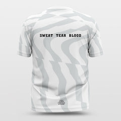 Cikers Sports Basketball Jersey White Horse - Customized Baggy Shoulder Short Sleeve Jersey