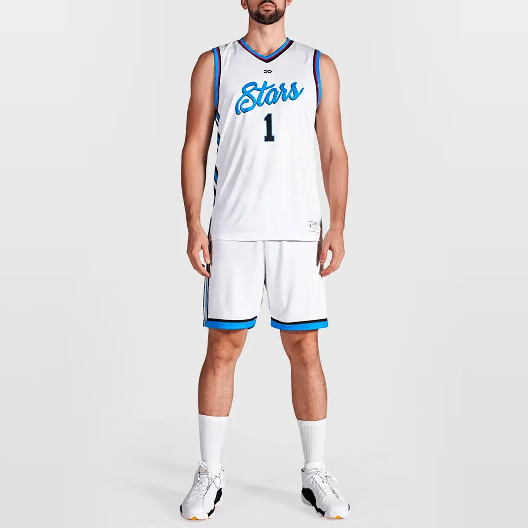 Cikers Sports Basketball Jersey white / S J Zee Basketball Jersey for Men