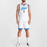 Cikers Sports Basketball Jersey white / S J Zee Basketball Jersey for Men
