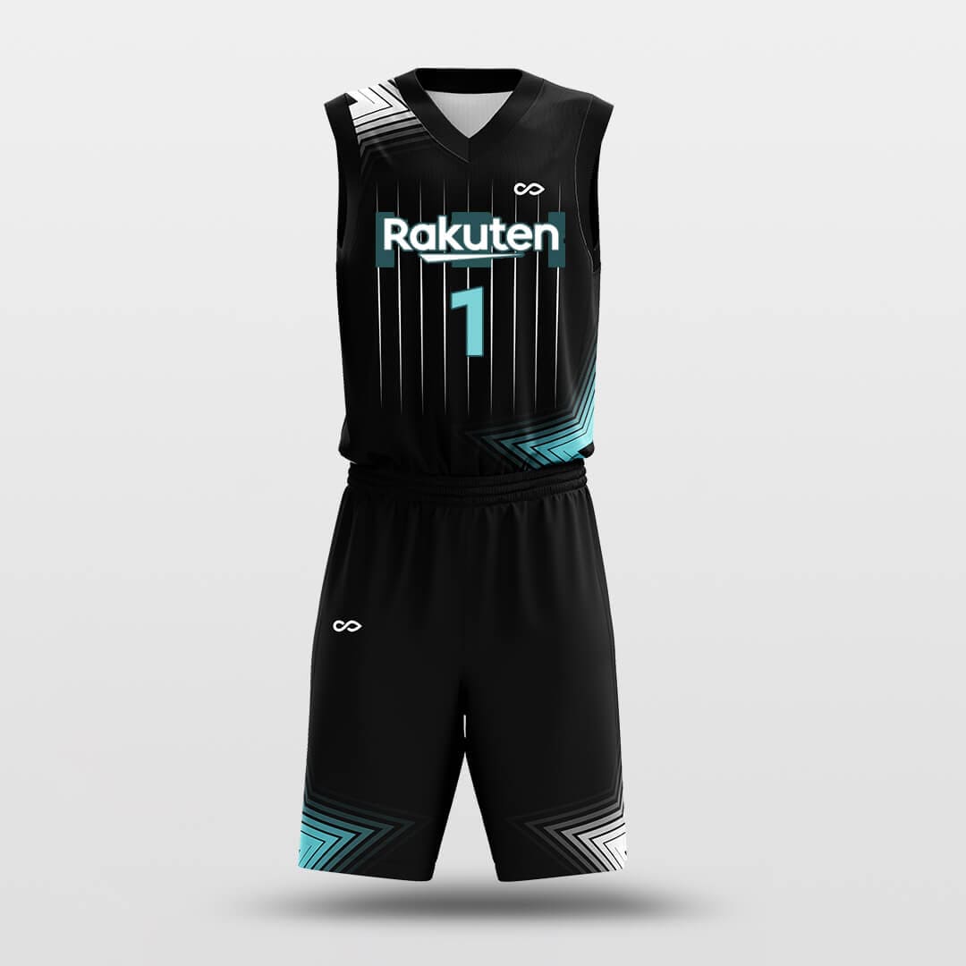 Cikers Sports Basketball Uniforms Black / S Ice Knife - Custom Sublimated Basketball Uniform Set
