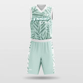 Cikers Sports Basketball Uniforms Green / XS Bamboo - Customized Kid's Sublimated Basketball Jersey Set