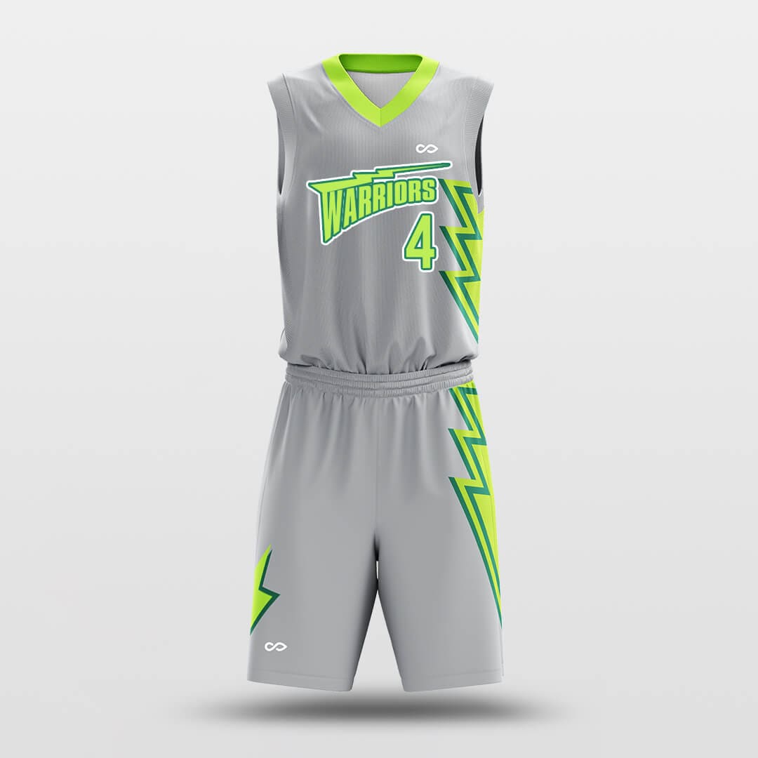 Cikers Sports Basketball Uniforms Grey / S Lightning - Custom Sublimated Basketball Uniform Set