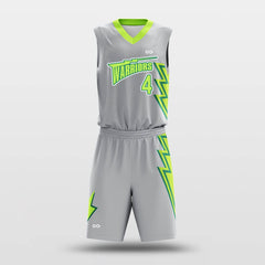 Cikers Sports Basketball Uniforms Grey / S Lightning - Custom Sublimated Basketball Uniform Set