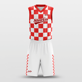 Cikers Sports Basketball Uniforms Red / S Square - Custom Sublimated Basketball Uniform Set