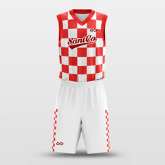 Cikers Sports Basketball Uniforms Red / S Square - Custom Sublimated Basketball Uniform Set