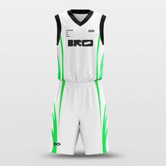 Cikers Sports Basketball Uniforms White / 2XS Bamboo - Custom Sublimated Basketball Uniform Set