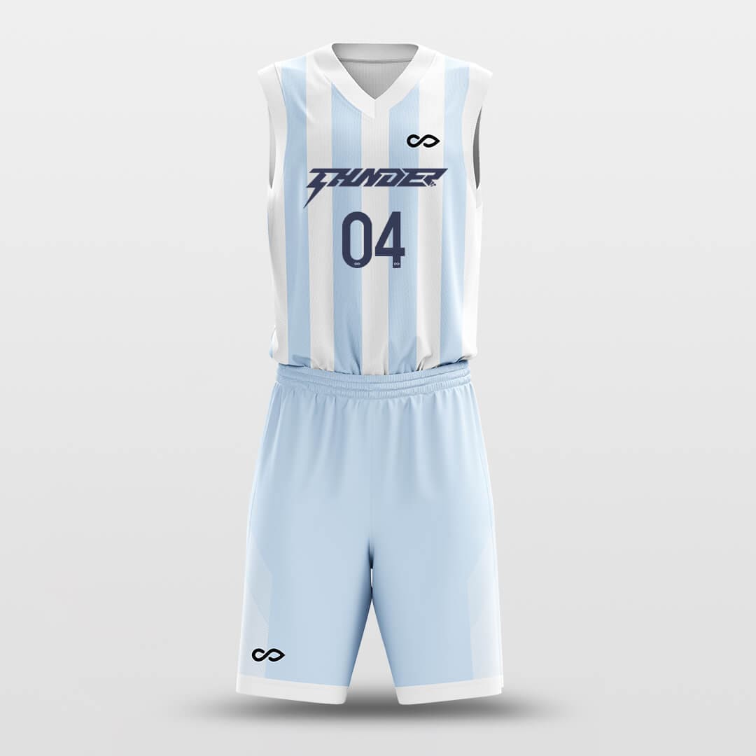 Cikers Sports Basketball Uniforms White and Blue / S Argentina - Custom Sublimated Basketball Uniform Set
