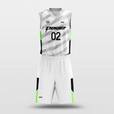 Cikers Sports Basketball Uniforms White and Grey / S Velocity - Custom Sublimated Basketball Uniform Set Retro Stripe