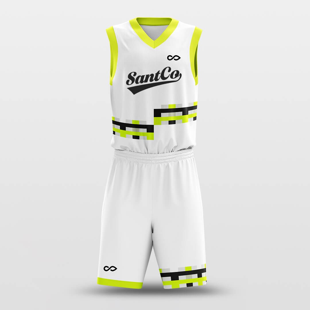 Cikers Sports Basketball Uniforms White and Yellow / S Failure - Custom Sublimated Basketball Uniform Set Mosaic Graphic