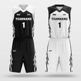 Cikers Sports Basketball Uniforms White&Black / S Pinetree - Customized Reversible Sublimated Basketball Uniforms