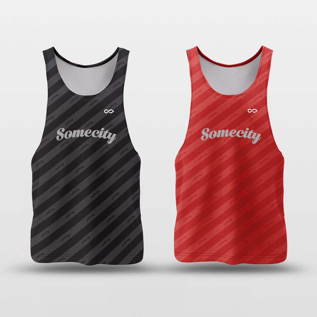 Cikers Sports Black & Red / S Somecity - Customized Reversible Quick Dry Basketball Jersey