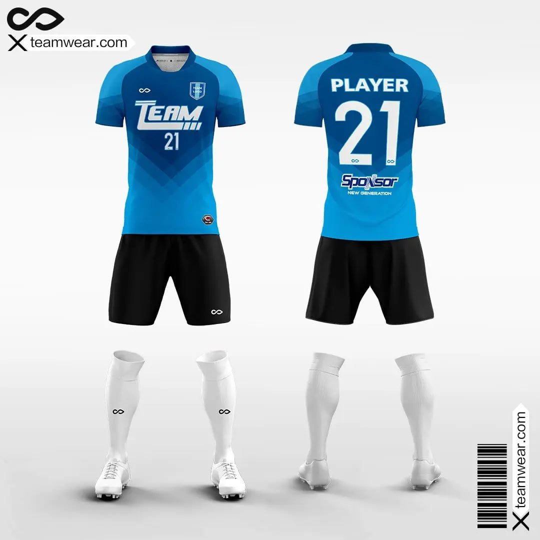 Cikers Sports Blue / S Continent - Men's Sublimated Football Kit