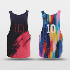 Cikers Sports Colorful Black - Customized Reversible Quick Dry Basketball Jersey