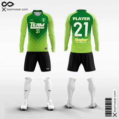 Cikers Sports Green / S Continent - Men's Sublimated Long Sleeve Football Kit