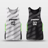 Cikers Sports Grey & Black / S Velocity - Customized Reversible Quick Dry Basketball Jersey
