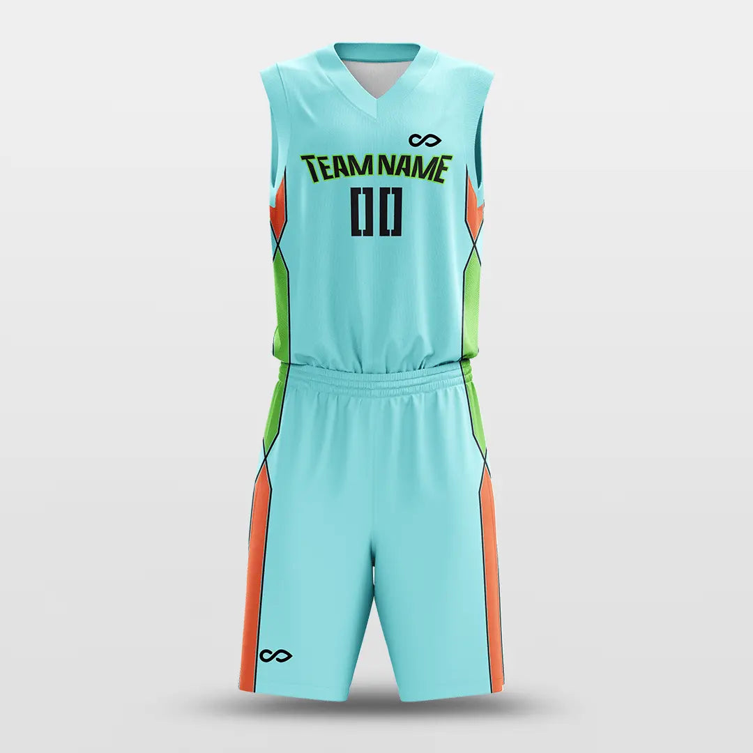 Cikers Sports MINT / S Sea Salt - Customized Sublimated Basketball Set