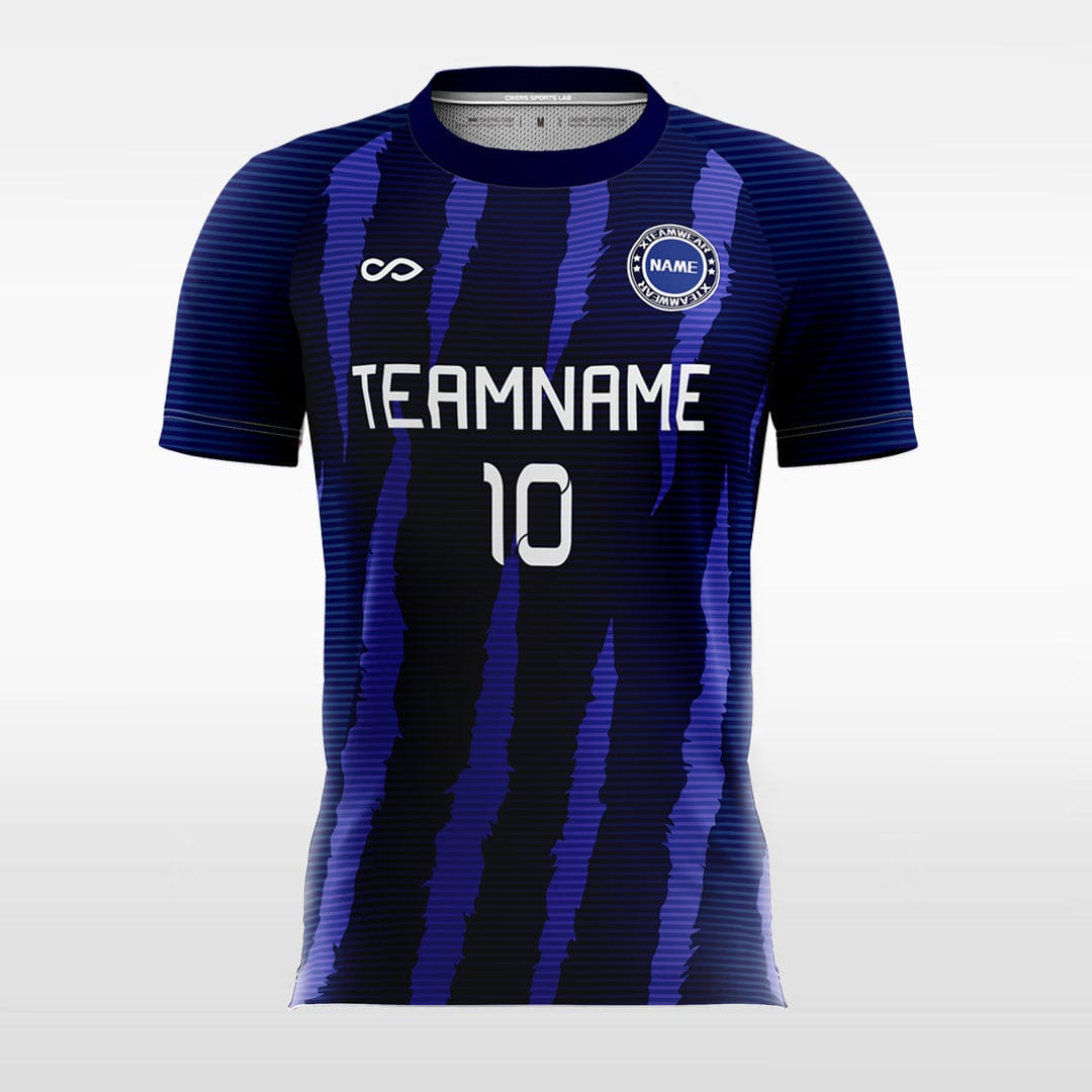 Cikers Sports Navy / S Zebrafish - Customized Men's Sublimated Soccer Jersey