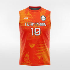 Cikers Sports Orange / XS Tiger - Customized Men's Sublimated Sleeveless Soccer Jersey