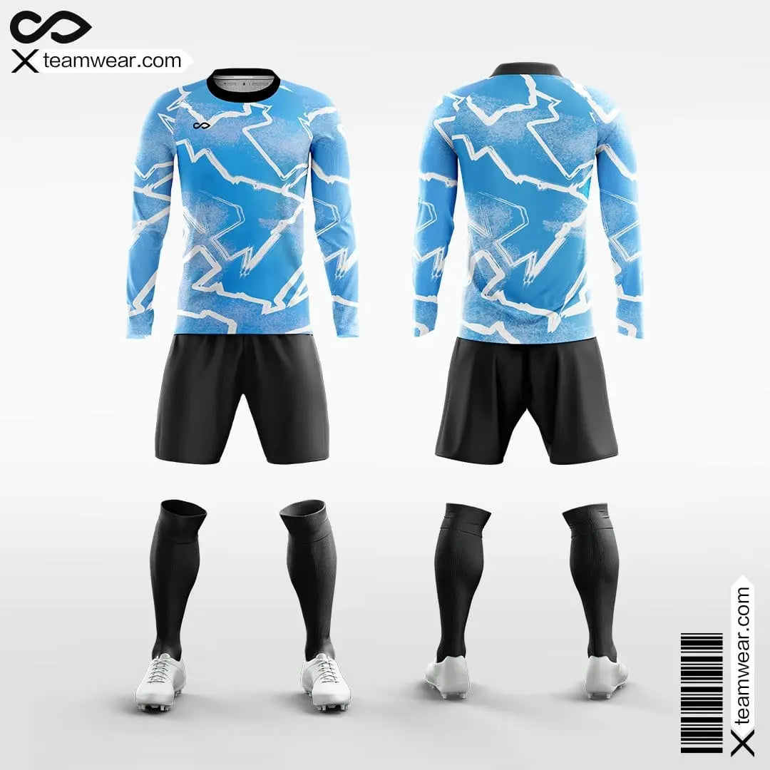 Cikers Sports pack Blue / S Pop Camouflage Style 4 - Men's Sublimated Long Sleeve Football Kit