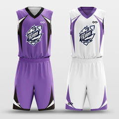 Cikers Sports Purple&White / S Flyknife - Custom Reversible Basketball Uniforms Sublimation
