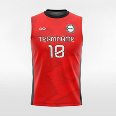 Cikers Sports Red / XS Mosaic Camouflage - Customized Men's Sublimated Sleeveless Soccer Jersey