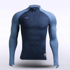 Cikers Sports Running Clothing Dark Blue / S Dragon Vein - Customized Adult 1/4 Zip