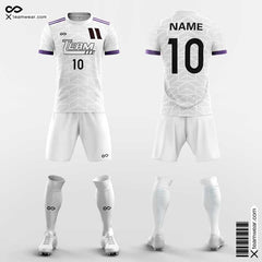 Cikers Sports Soccer Uniforms White / S Moire Pattern - Customized Soccer Team Uniforms Sublimated