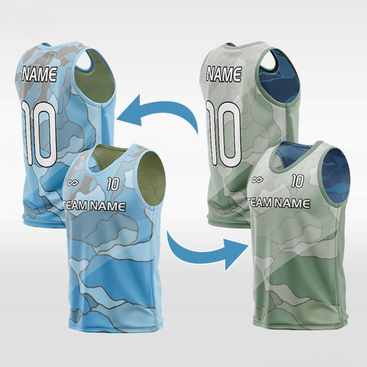 Cikers Sports Training Bibs Blue and Green / L Pop Camouflage - Training Bibs Custom Reversible Design Online