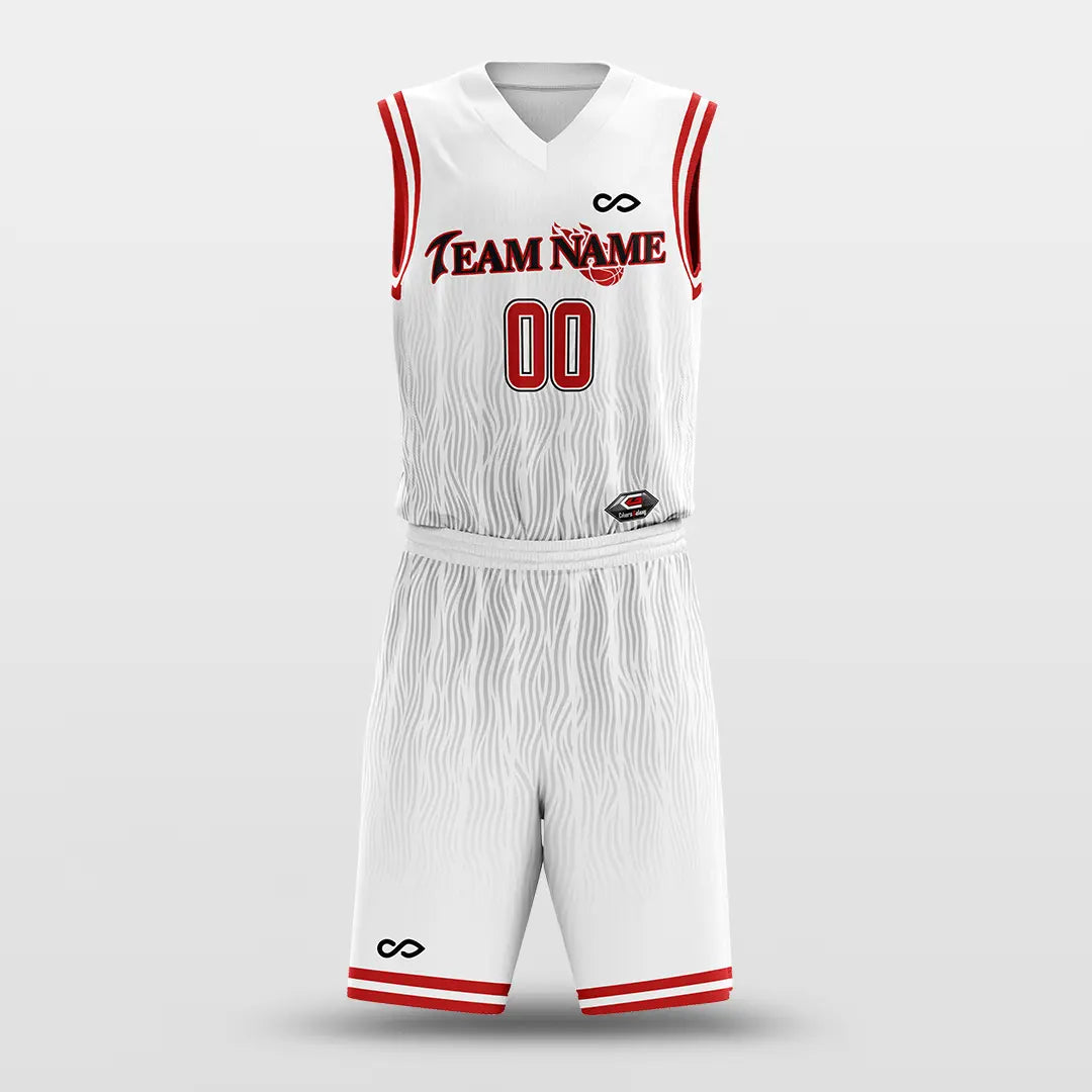 Cikers Sports White / S Mountains - Customized Sublimated Basketball Set