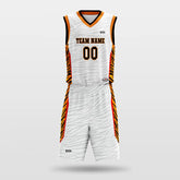 Cikers Sports white / S Tiger stripes - Customized Sublimated Basketball Set