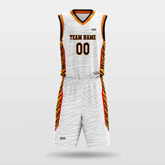 Cikers Sports white / S Tiger stripes - Customized Sublimated Basketball Set