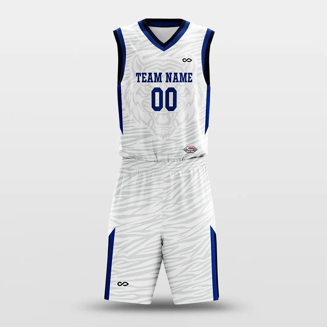 Cikers Sports white / S White Tiger - Customized Sublimated Basketball Set