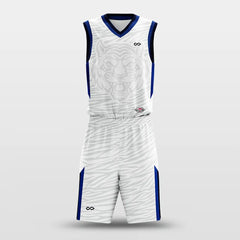 Cikers Sports White Tiger - Customized Sublimated Basketball Set