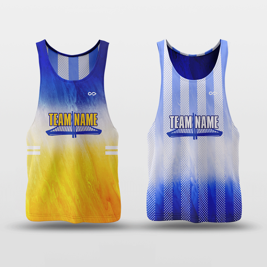 Cikers Sports Yellow&Blue / S Warriors - Customized Reversible Quick Dry Basketball Jersey