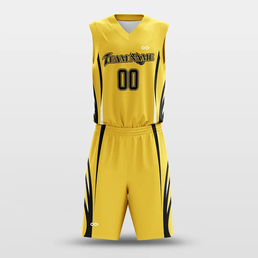 Cikers Sports Yellow / S Spread Wings - Customized Sublimated Basketball Set